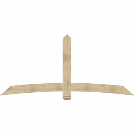 Ekena Millwork Bellingham Rough Sawn Timber Gable Bracket, Douglas Fir, 96"W x 44"H x 2"D x 6"F, 11/12 Pitch GBW096X44X0206BEL00RDF